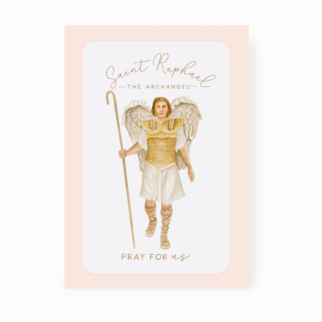 St. Raphael Prayer Card | Wise Choice of a Marriage Partner | Beige Cards Crossroads Collective