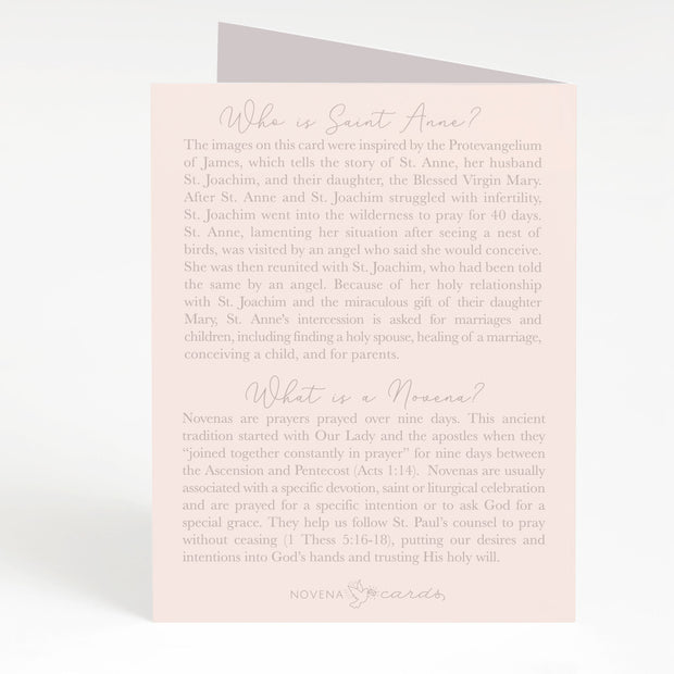 St. Anne Novena Card | Pink Cards Crossroads Collective