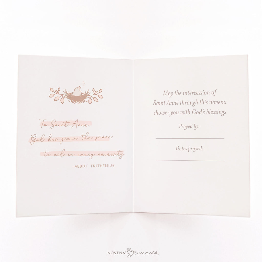St. Anne Novena Card | Pink Cards Crossroads Collective