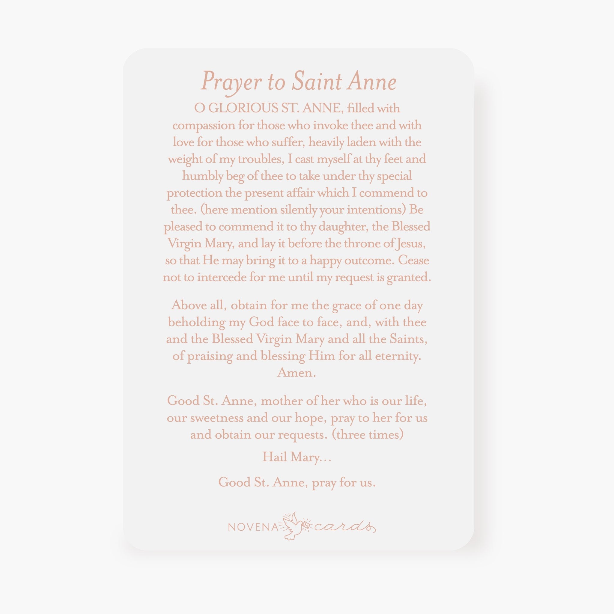 St. Anne Prayer Card | Pray For Us Cards Crossroads Collective