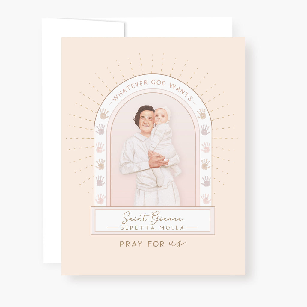 St. Gianna Beretta Molla Novena Card | Beige Cards Crossroads Collective