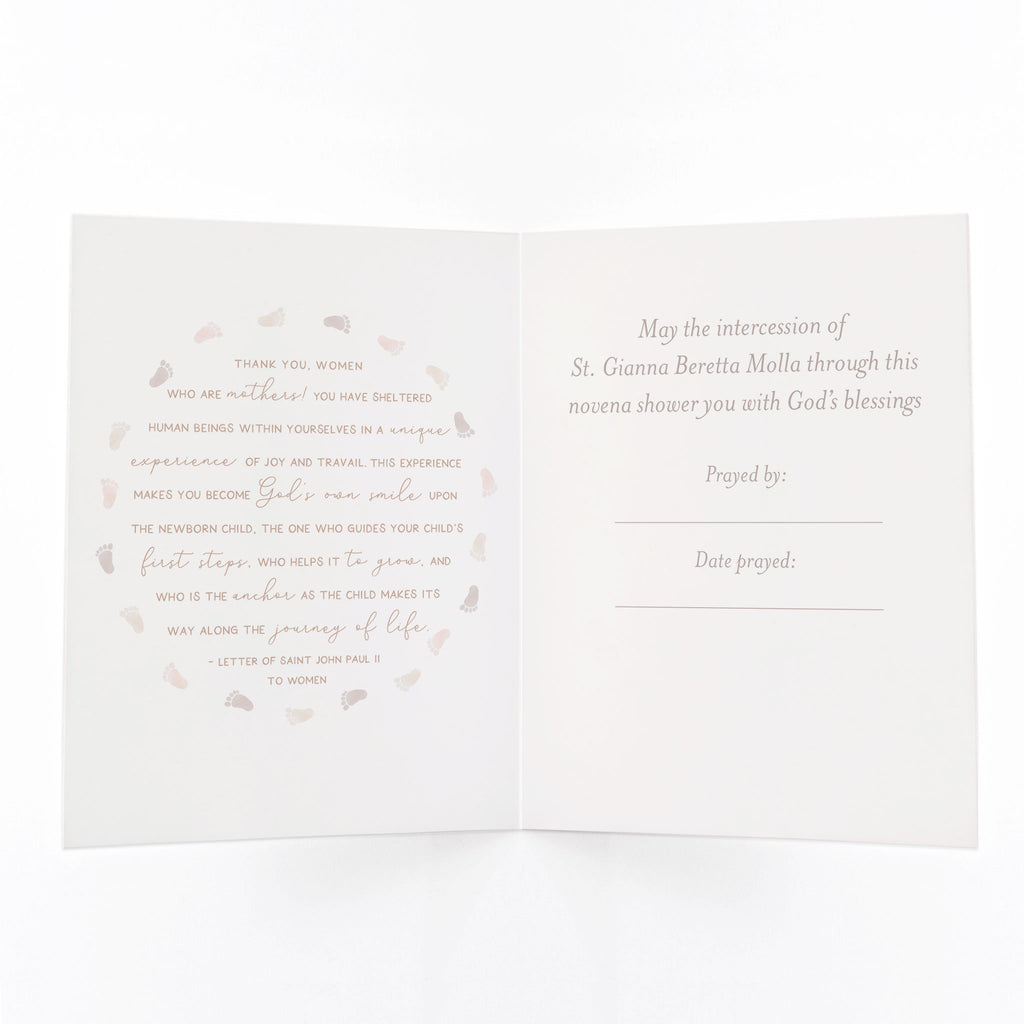 St. Gianna Beretta Molla Novena Card | Beige Cards Crossroads Collective