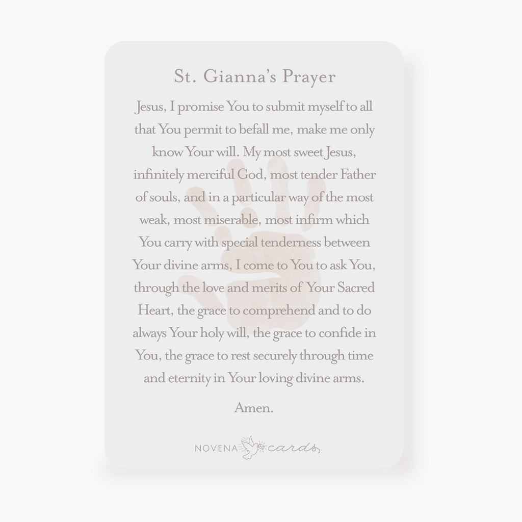 St. Gianna Beretta Molla Prayer Card | Beige Cards Crossroads Collective