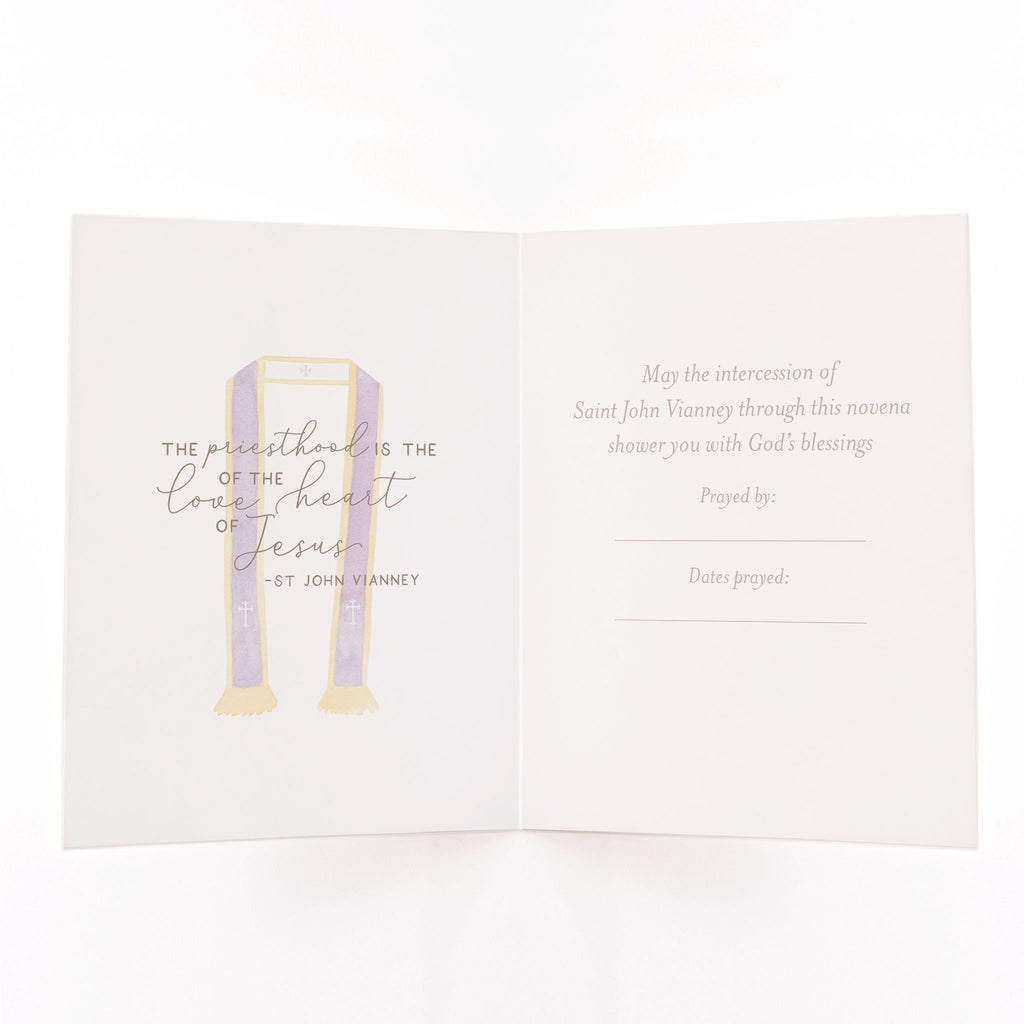 St. John Vianney Novena Card | Slate Blue Cards Crossroads Collective