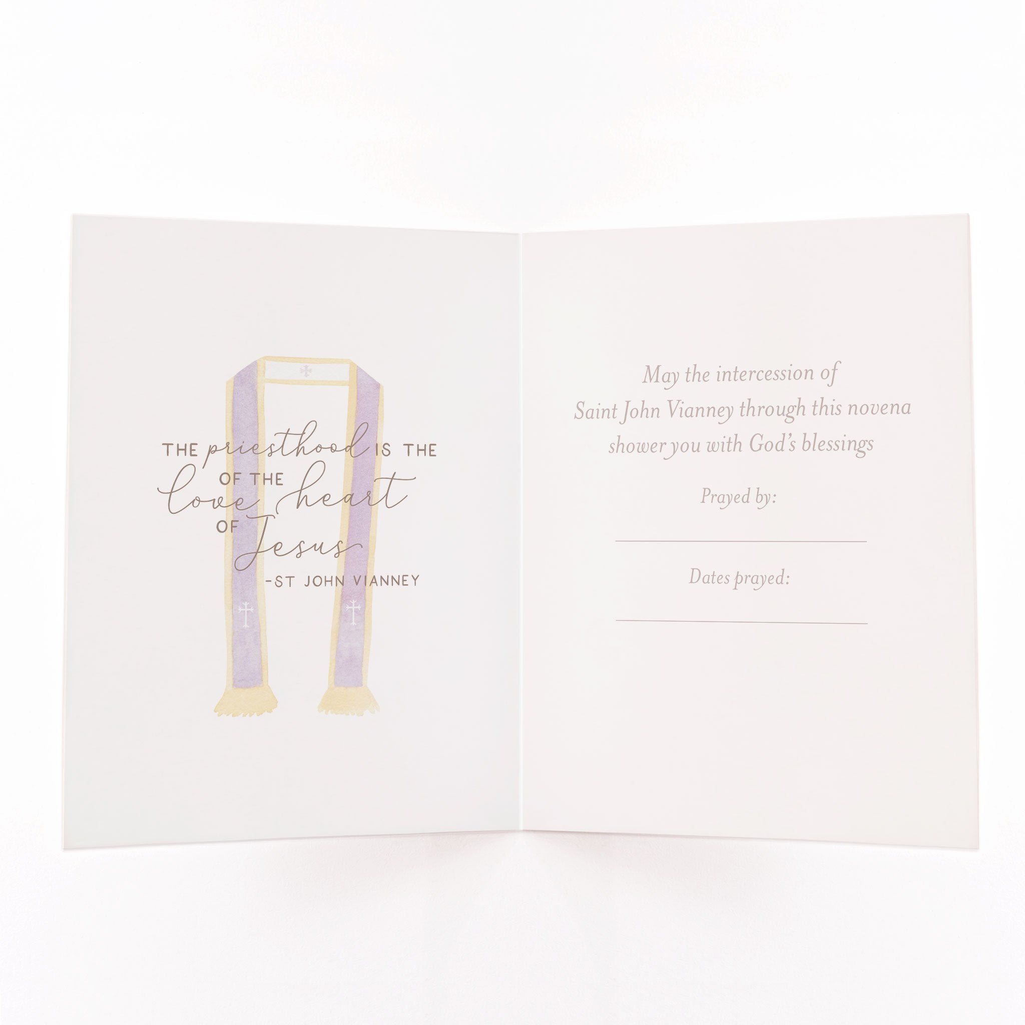 St. John Vianney Novena Card | Slate Blue Cards Crossroads Collective