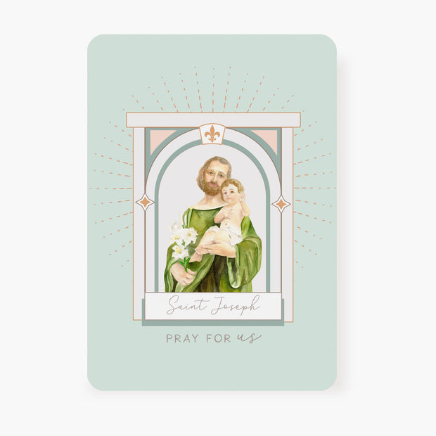 St. Joseph Prayer Card | Mint Green Cards Crossroads Collective