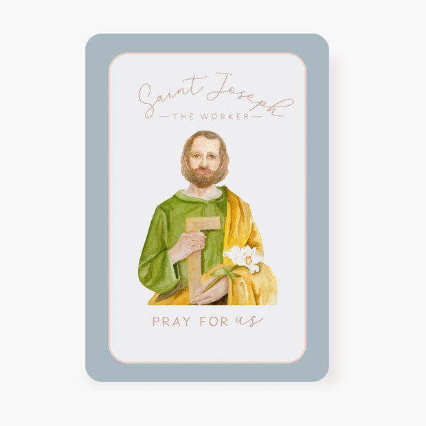 St. Joseph the Worker Prayer Card | Pray For Us Cards Crossroads Collective