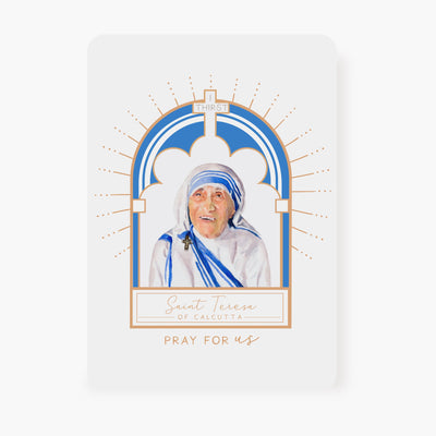 St. Teresa of Calcutta Prayer Card Arch Design Memorare Prayer Cards Crossroads Collective