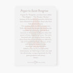 St. Peregrine Prayer Card | Blue Green Cards Crossroads Collective