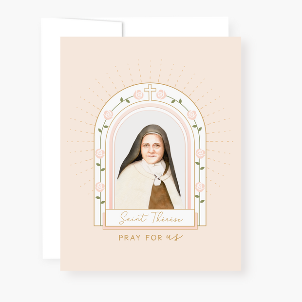 St. Therese Novena Card | Beige Cards Crossroads Collective