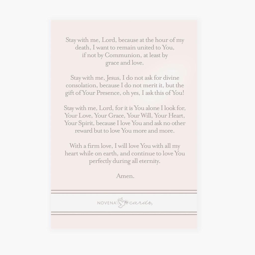 Stay With Me Lord Prayer Card | Beige Crossroads Collective