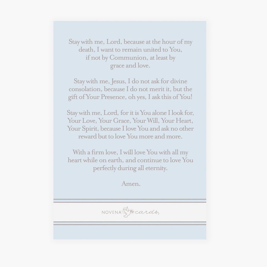 Stay With Me Lord Prayer Card | Light Blue Crossroads Collective