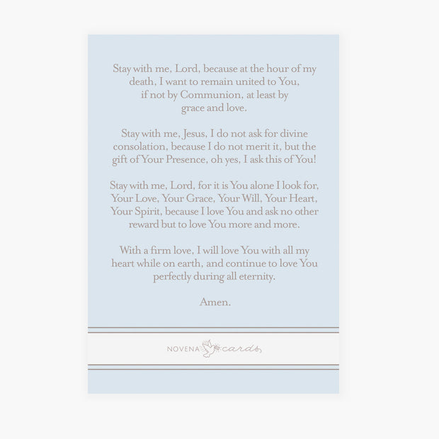 Stay With Me Lord Prayer Card | Light Blue Crossroads Collective