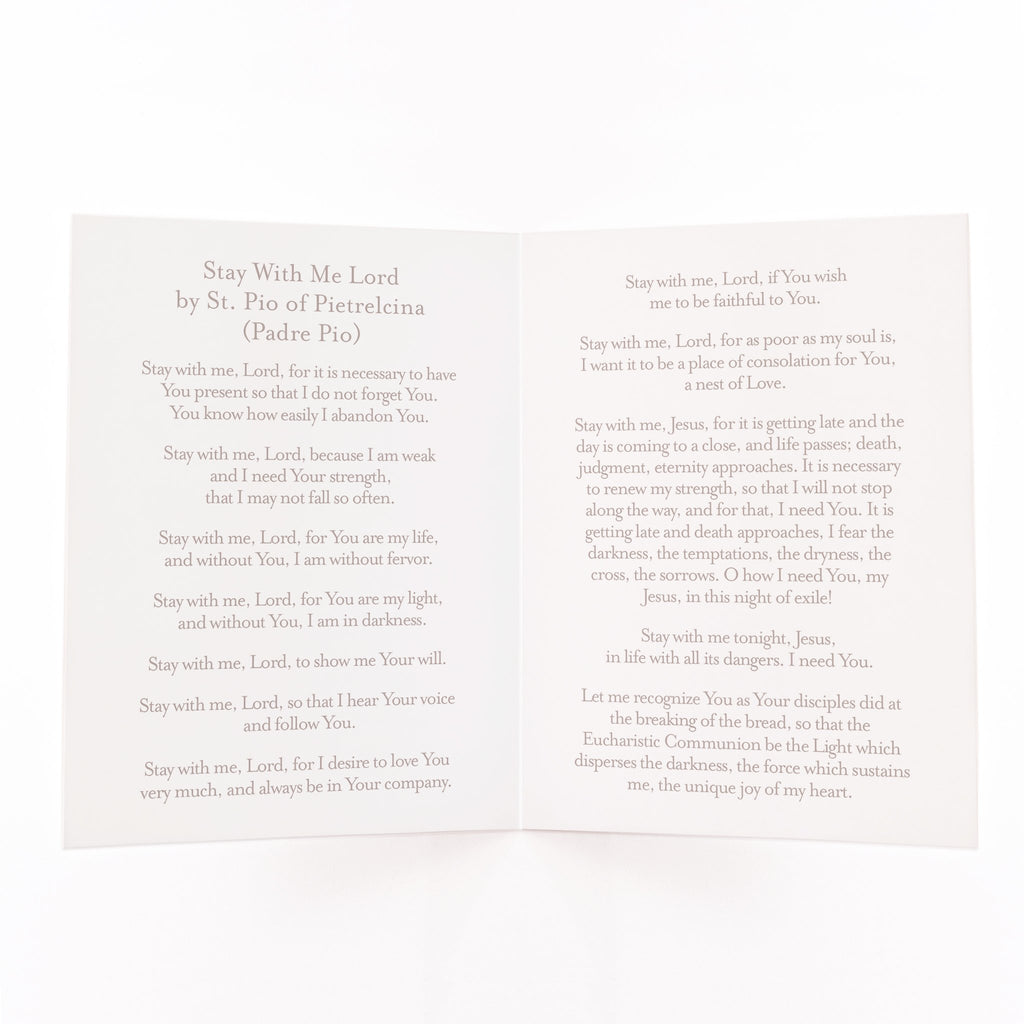 Stay With Me Lord Prayer Card | Beige Crossroads Collective