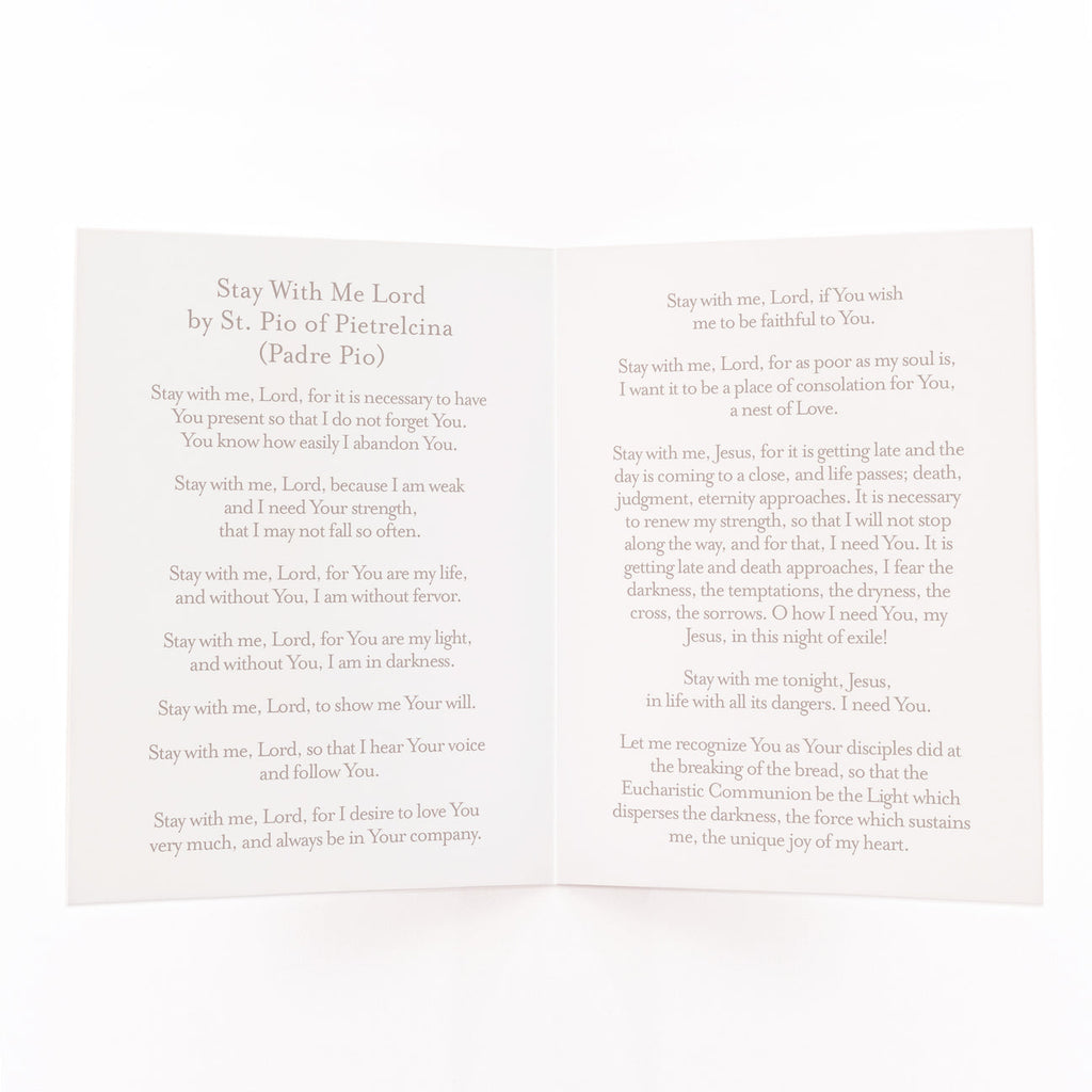 Stay With Me Lord Prayer Card | Light Blue Crossroads Collective