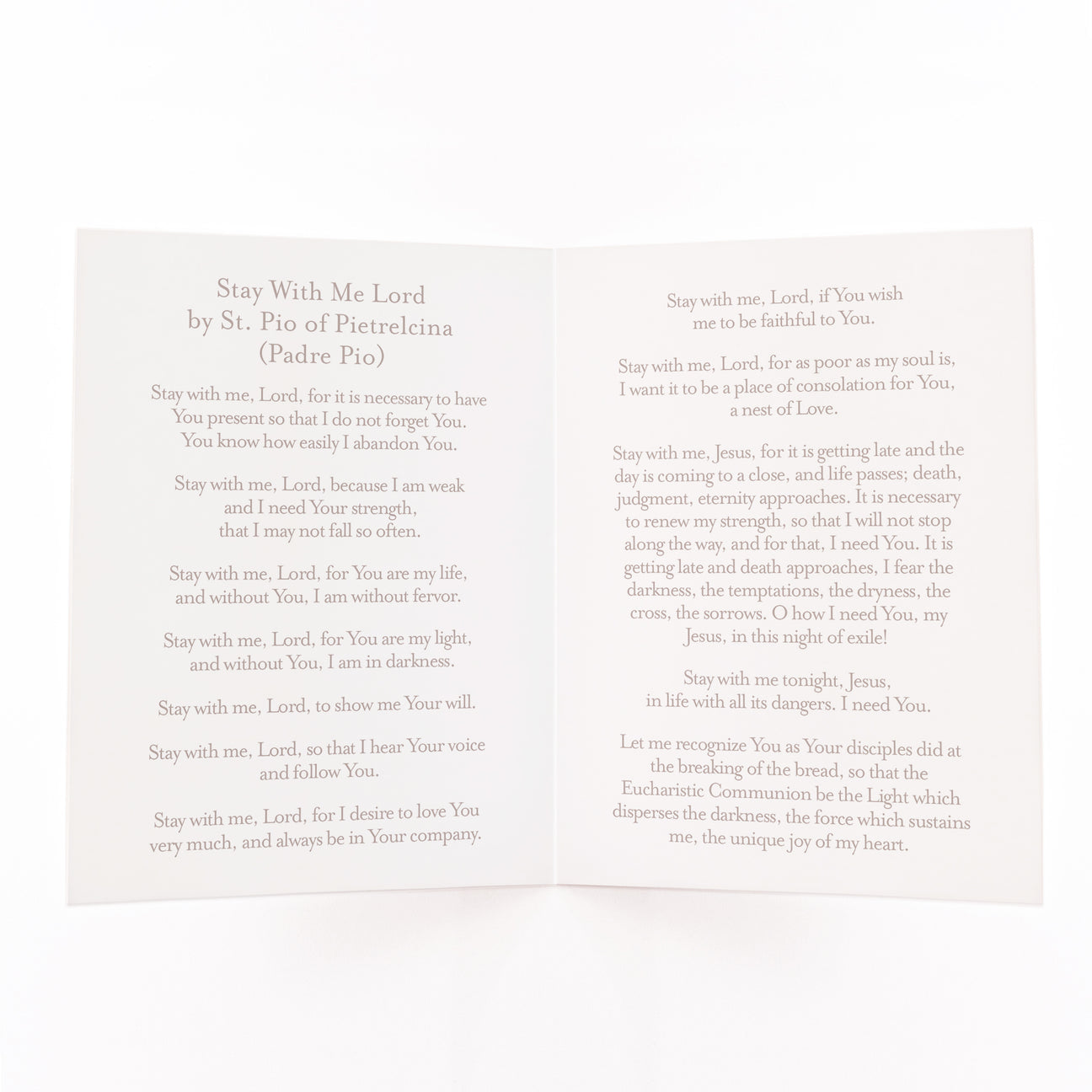 Stay With Me Lord Prayer Card | Light Blue Crossroads Collective