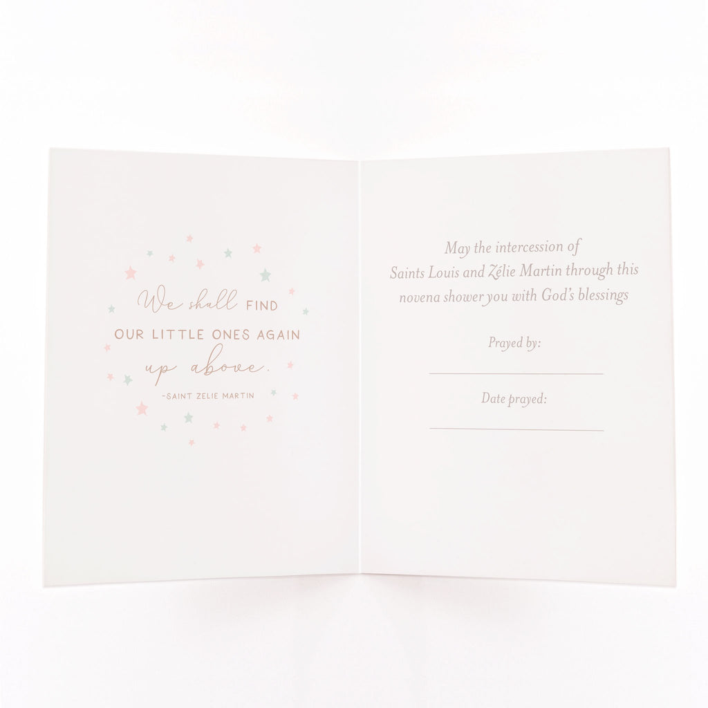 Sts. Louis and Zelie Martin Novena Card | Beige | Loss of Child Cards Crossroads Collective